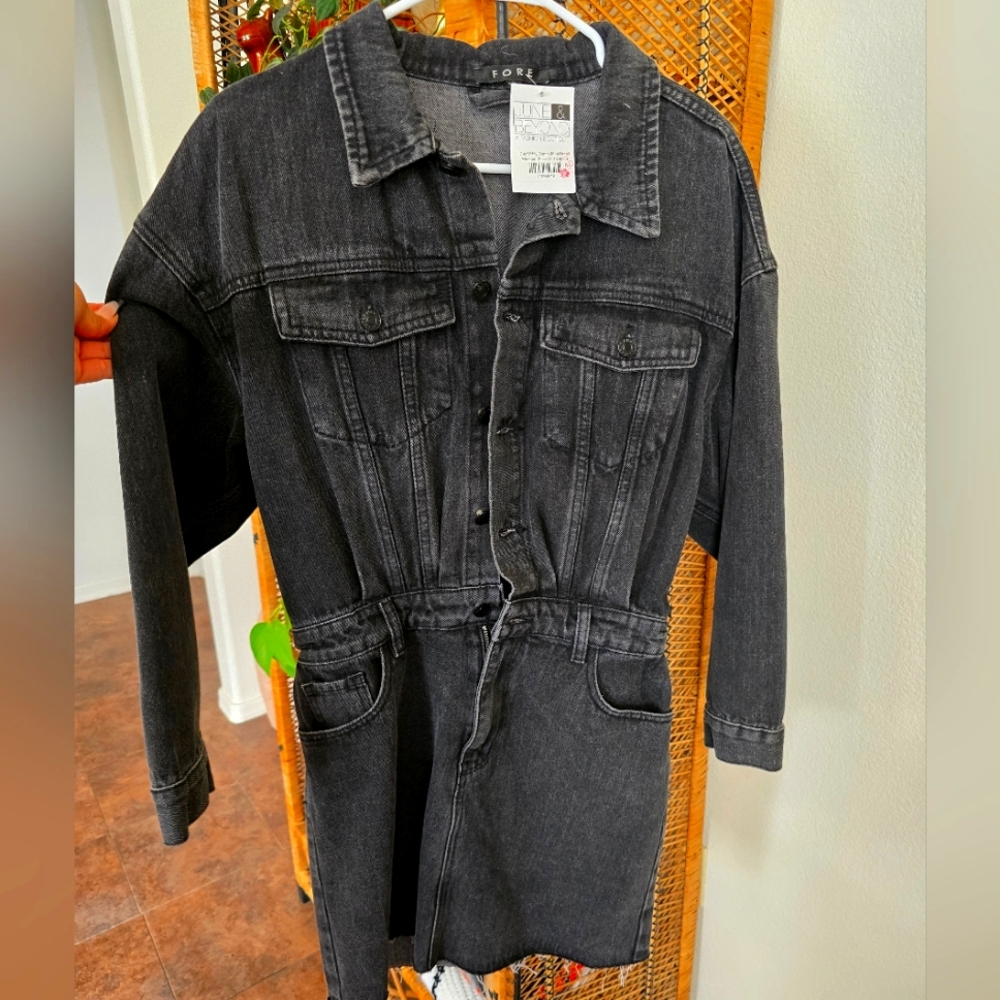 Dark Gray Denim Dress